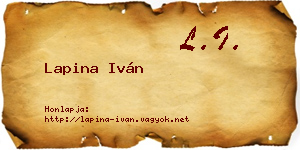 Lapina Iván névjegykártya